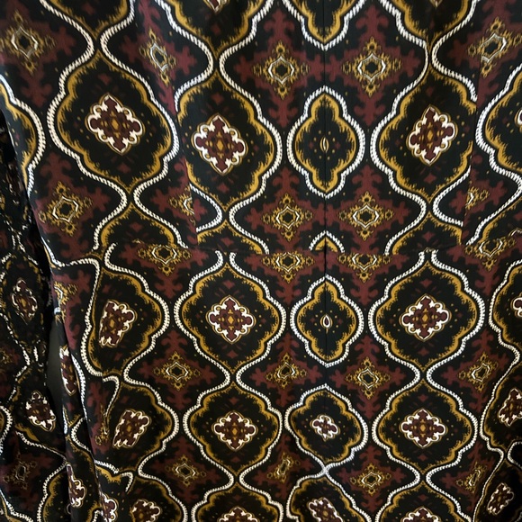 A.L.C. Geometric Long Sleeve Dress in Burgundy - Picture 3 of 8